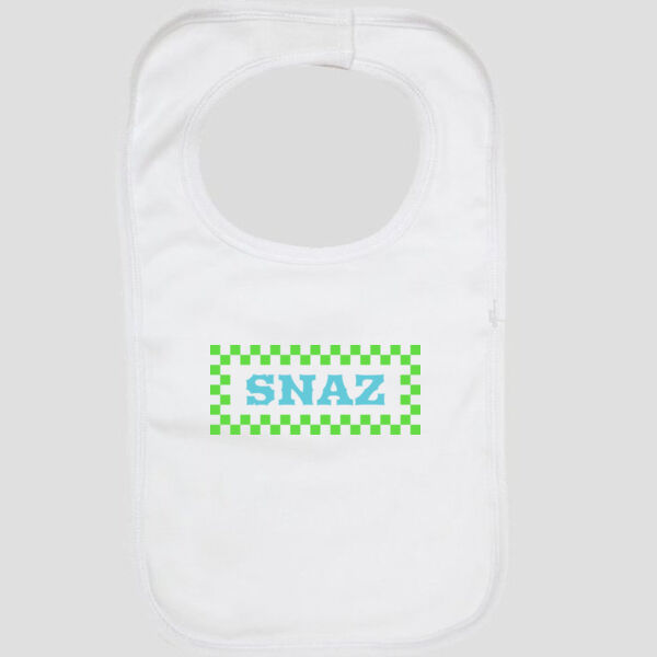 SNAZ - Green Blocks - Large Baby Bib Thumbnail