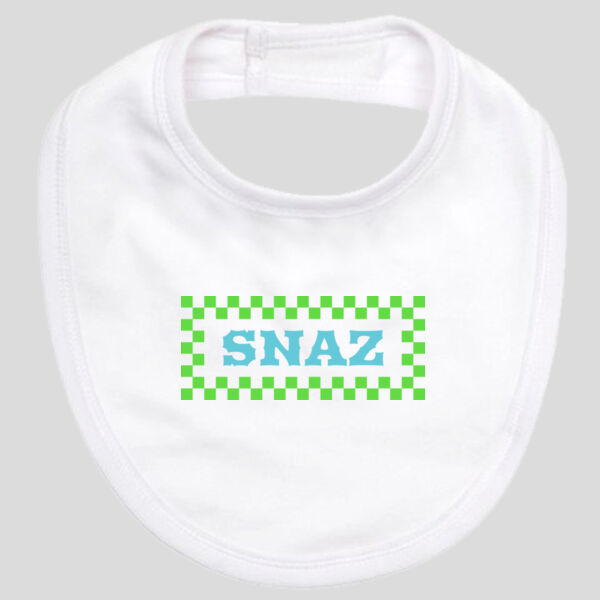 SNAZ - Green Blocks - Small Baby Bib Thumbnail