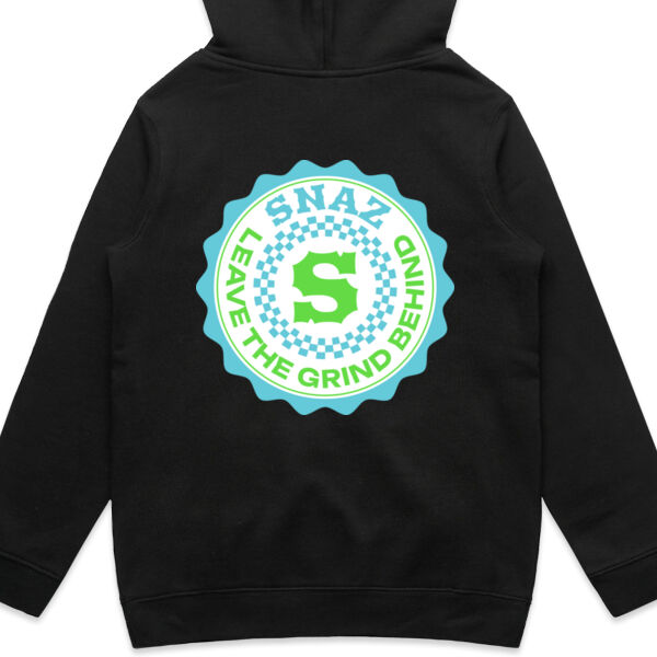SNAZ - Green Blocks - Kids/Youth Fleece Hoodie Thumbnail