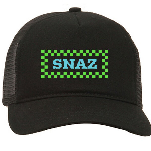SNAZ - Green Blocks - Trucker Cap Thumbnail
