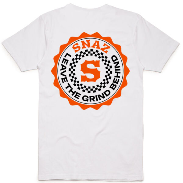 SNAZ - Orange Blocks - Adult Organic Slimfit T-shirt Thumbnail