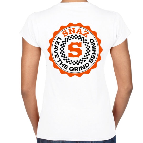 SNAZ - Orange Blocks - Wo's V-Neck T-shirt Thumbnail