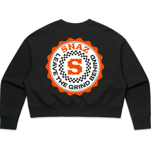 SNAZ - Orange Blocks - Wo's Oversize Sweater Thumbnail
