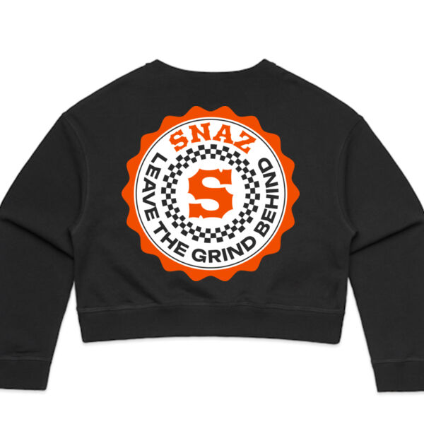 SNAZ - Orange Blocks - Wo's Crop Sweater Thumbnail