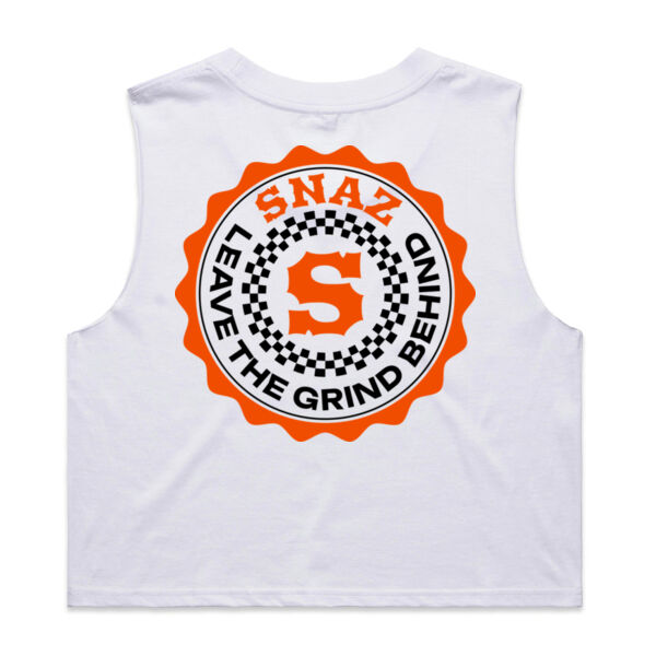 SNAZ - Orange Blocks - Wo's Crop Tank Thumbnail