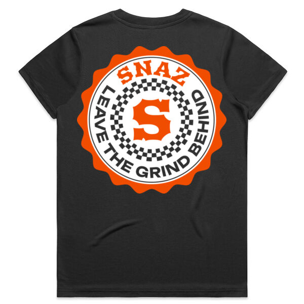 SNAZ - Orange Blocks - Wo's Active T-shirt Thumbnail