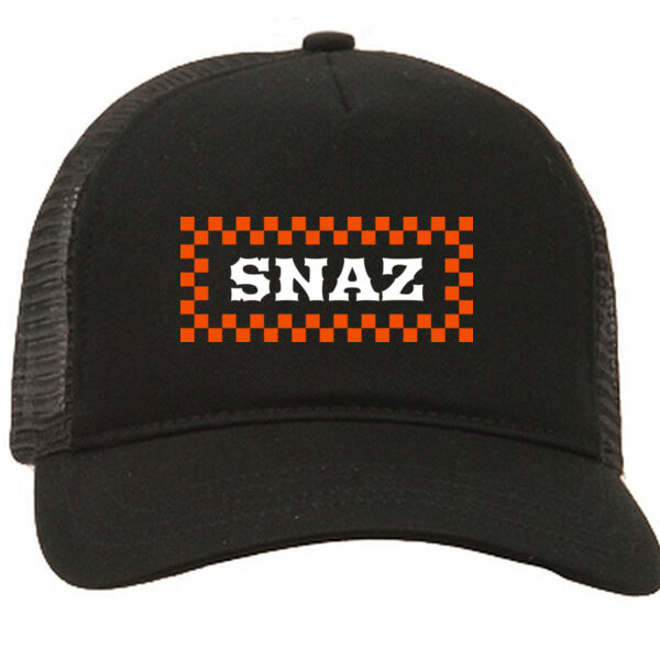 SNAZ - Orange Blocks - Trucker Cap Thumbnail