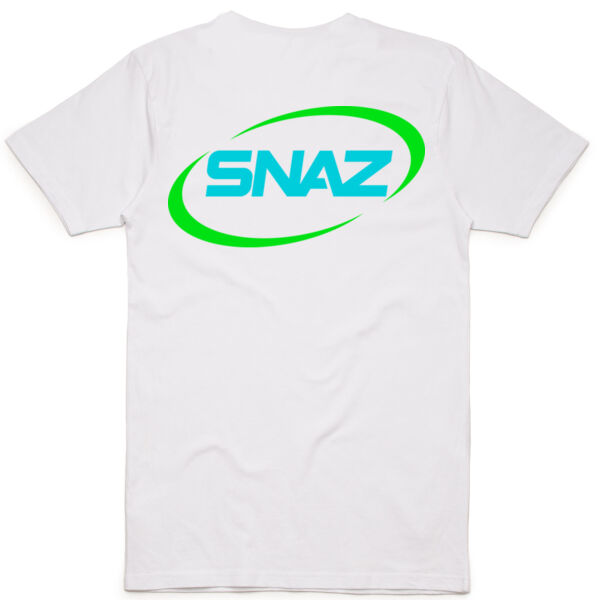 SNAZ - Logo Aqua - Adult Organic Slimfit T-shirt Thumbnail