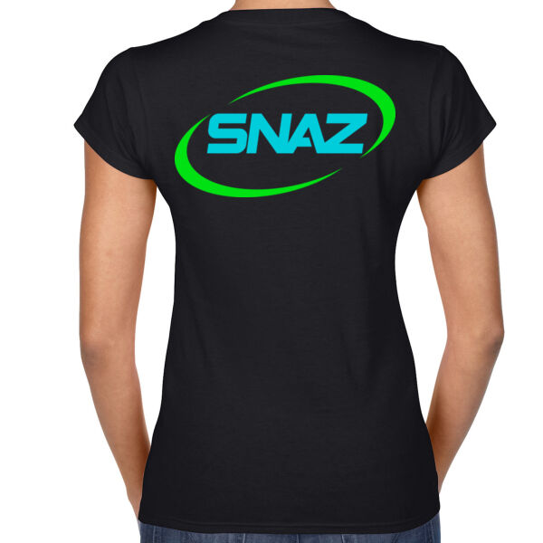 SNAZ - Logo Aqua - Wo's V-Neck T-shirt Thumbnail