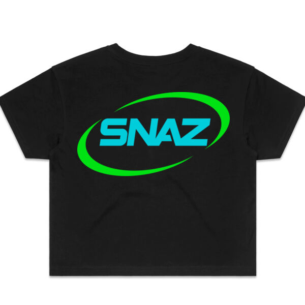 SNAZ - Logo Aqua - Wo's Crop T-shirt Thumbnail