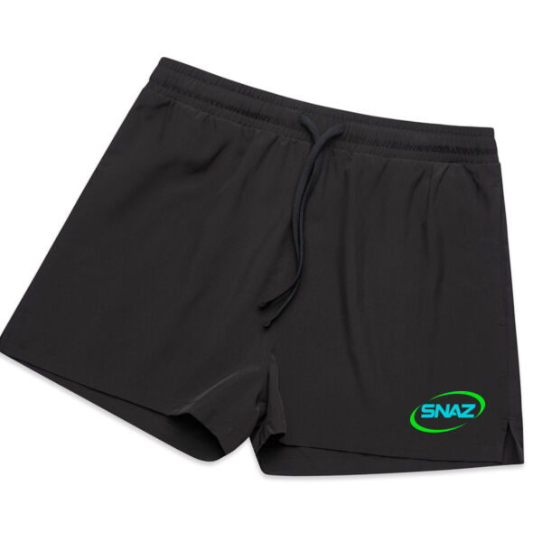 SNAZ - Logo Aqua - Wo's Active Shorts Thumbnail