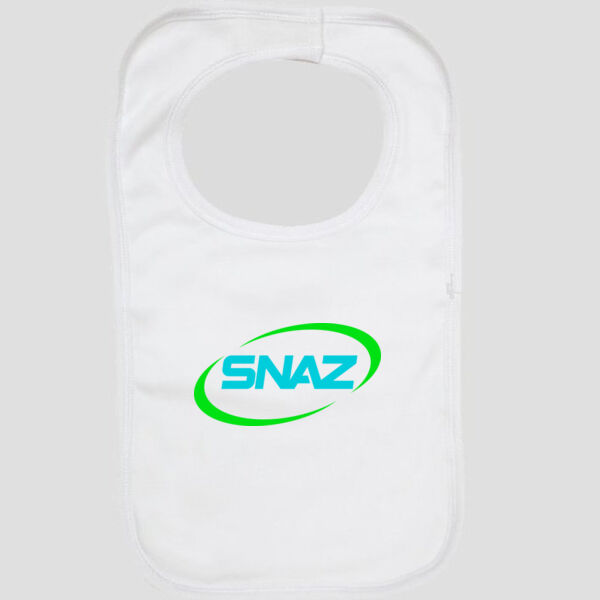 SNAZ - Logo Aqua - Large Baby Bib Thumbnail