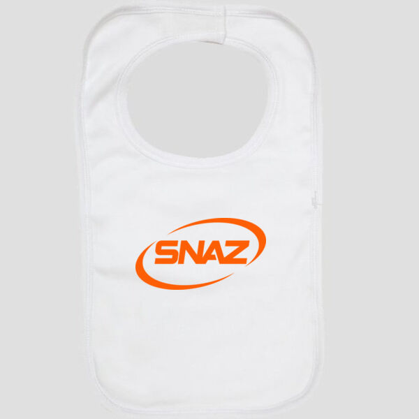 SNAZ - Logo Orange - Large Baby Bib Thumbnail